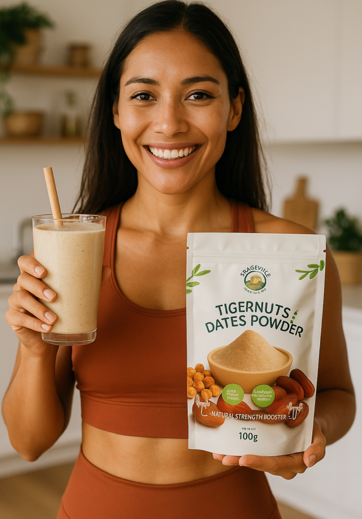 tigernut & dates powder with bitterkola traditional powder